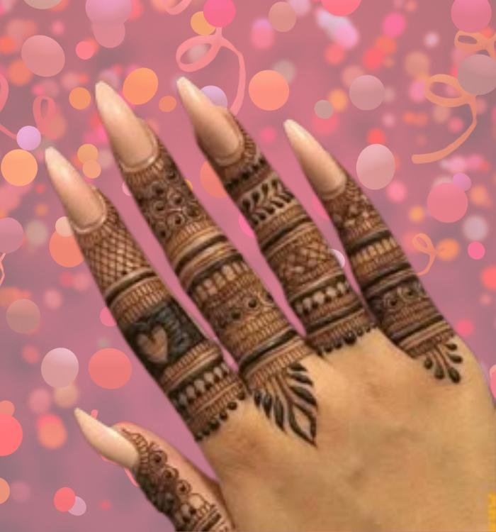 finger mehndi design