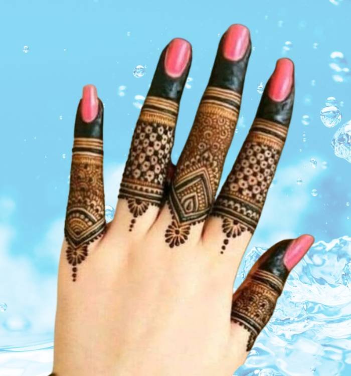 finger mehndi design