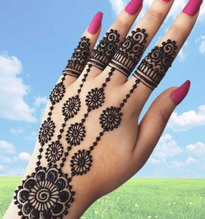 finger mehndi design