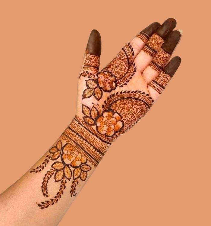 flower mehndi design