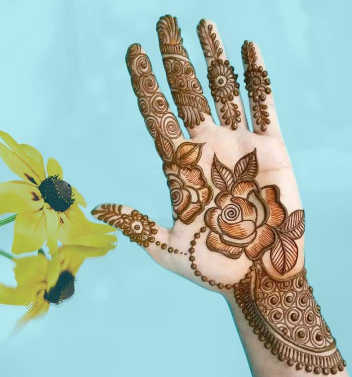 flower mehndi design