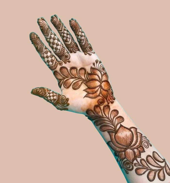flower mehndi design
