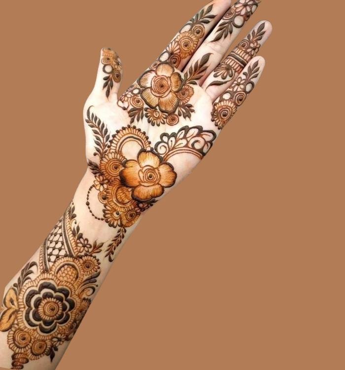 flower mehndi design