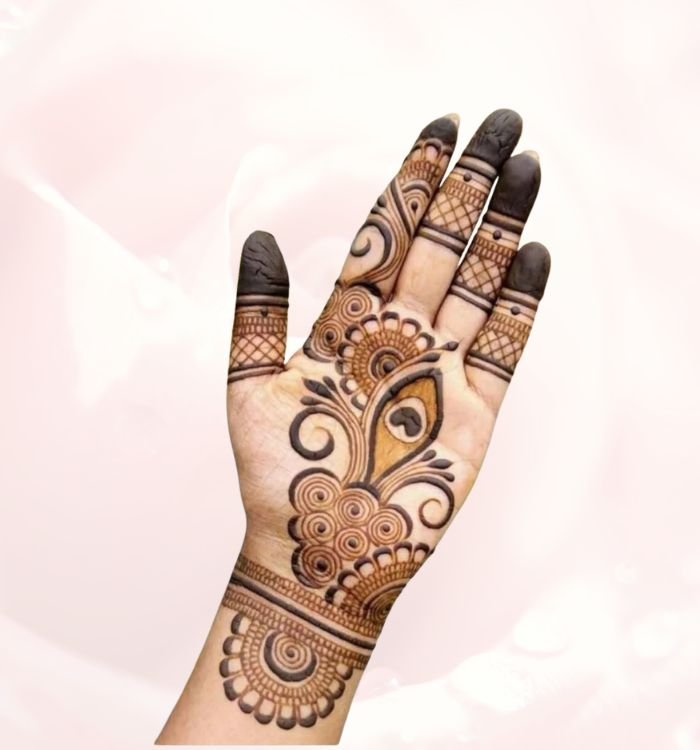 front hand simple mehndi design