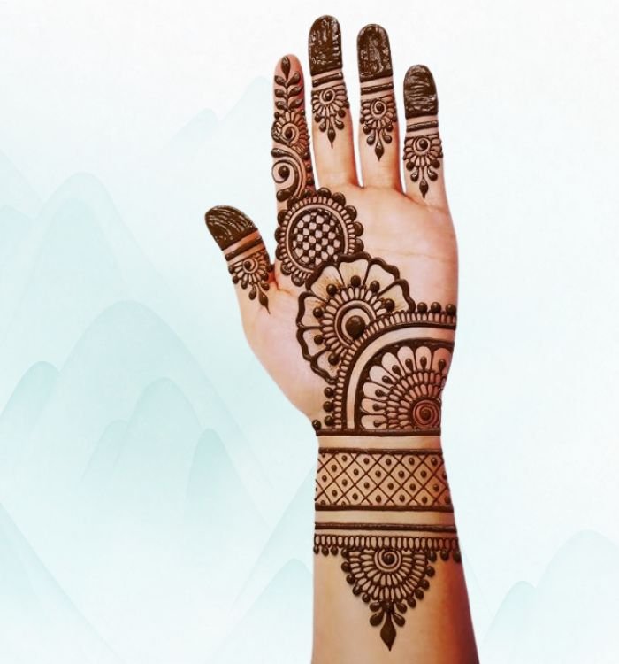 front hand simple mehndi design