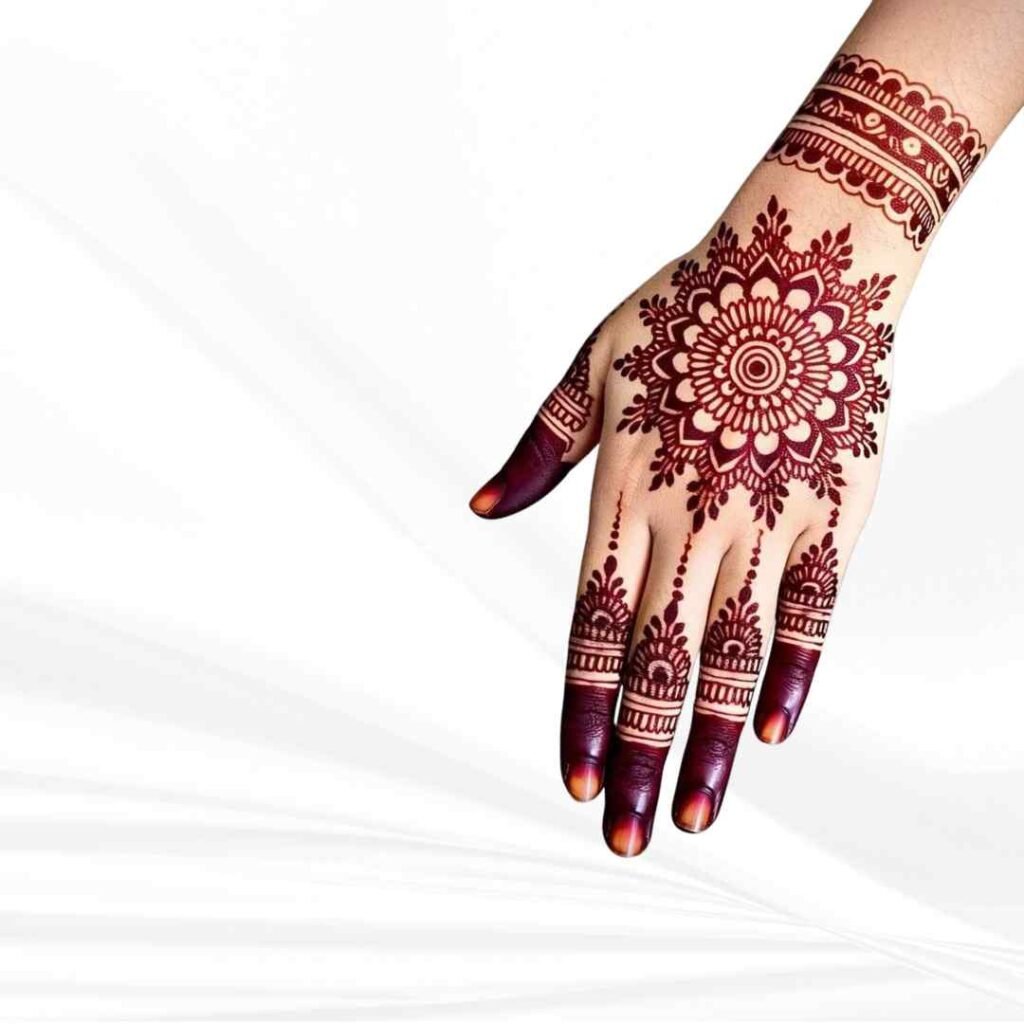 Aesthetic Mehndi design Back Hand