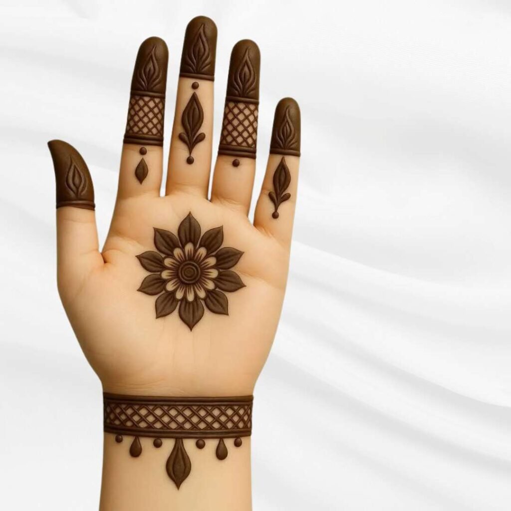 Easy Aesthetic Mehndi Design