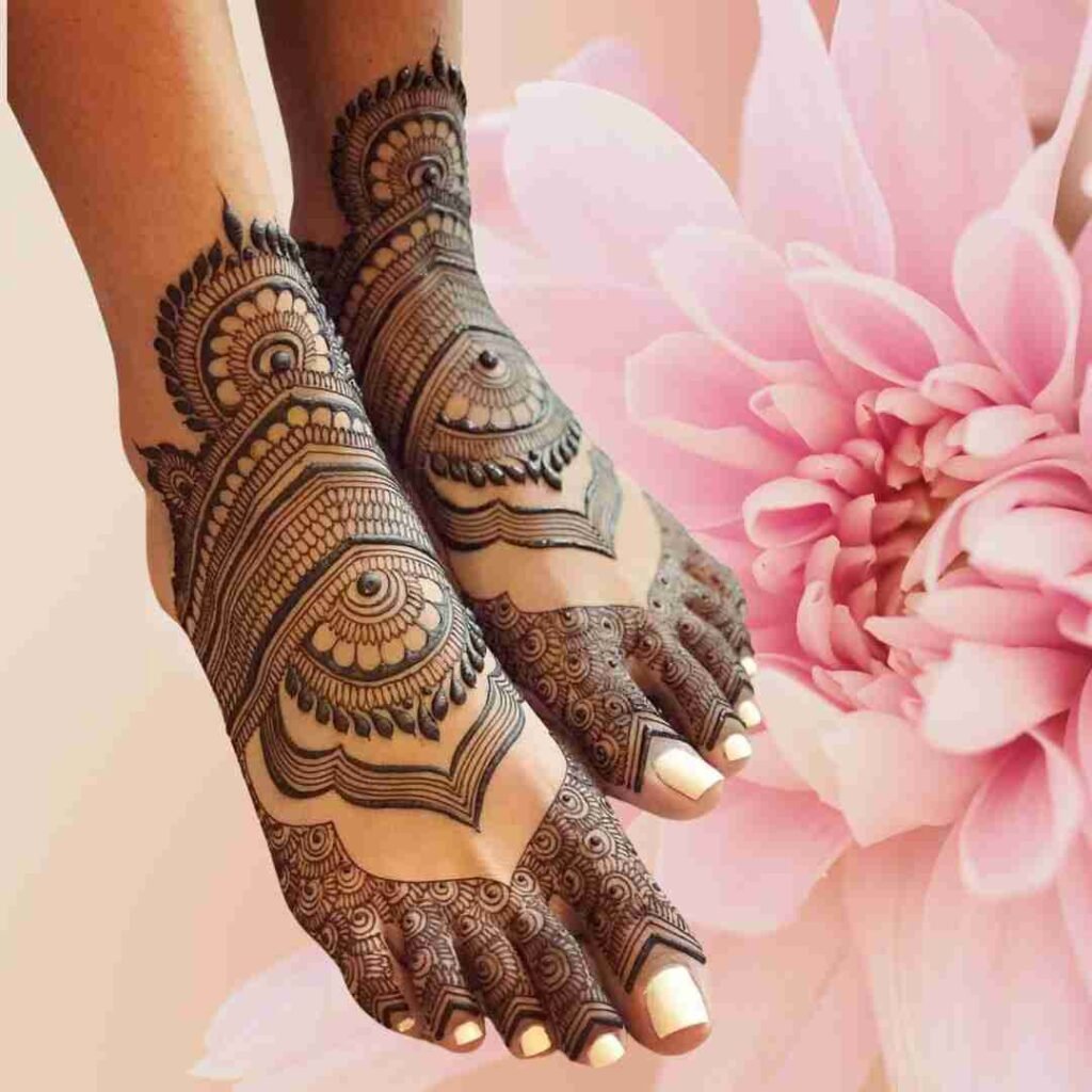  Easy Attractive Wedding Leg Mehndi Design