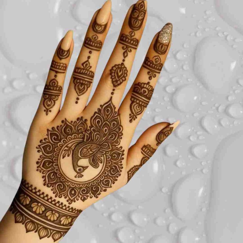 Stylish Back Hand Mehndi Design