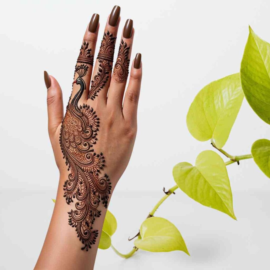 Stylish Back Hand Mehndi Design