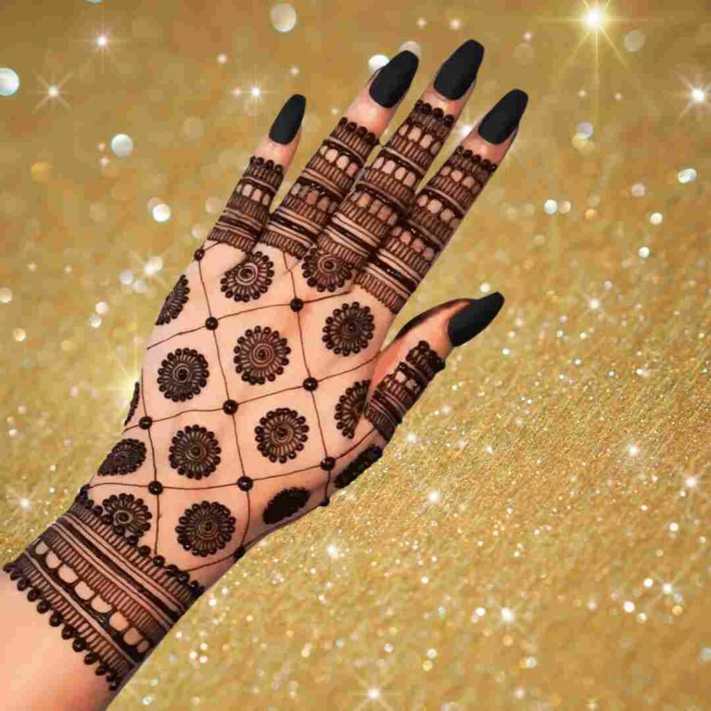 Stylish Back Hand Mehndi Design