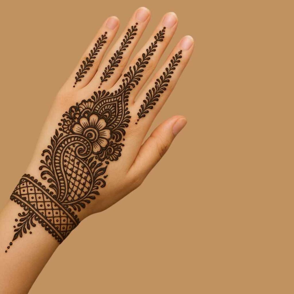  Easy Back Hand Mehndi Design
