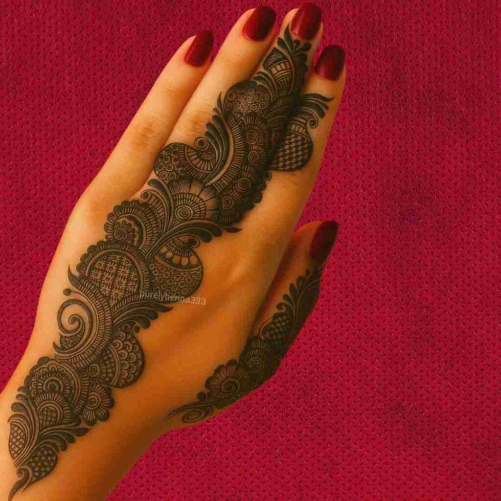  Easy Back Hand Mehndi Design