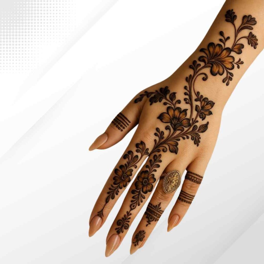  Easy Back Hand Mehndi Design