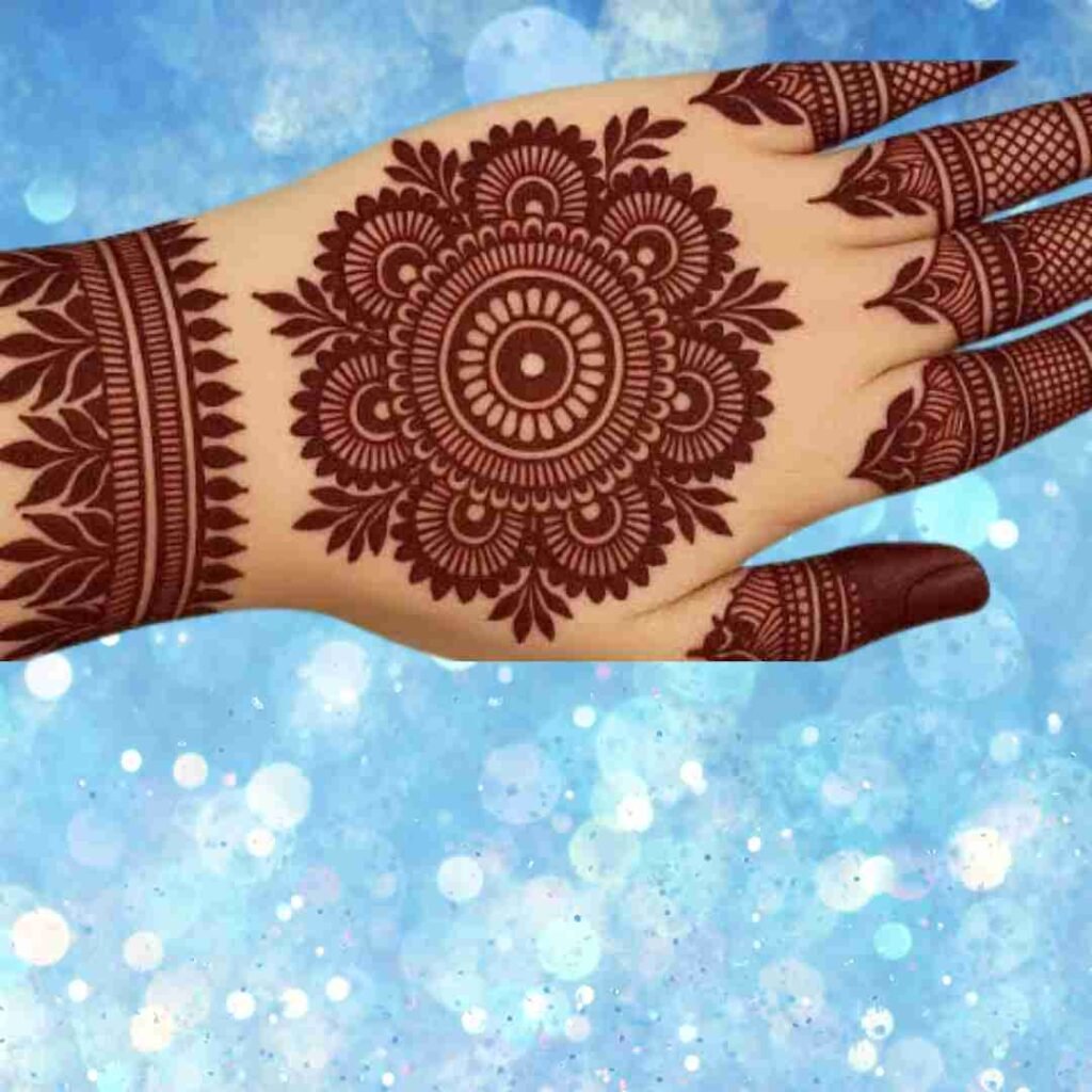 Gol Tikki Mehndi dDesign Simple