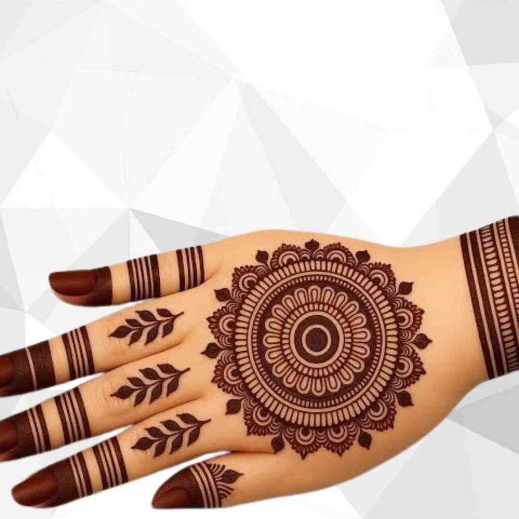 Gol Tikki Mehndi dDesign Simple