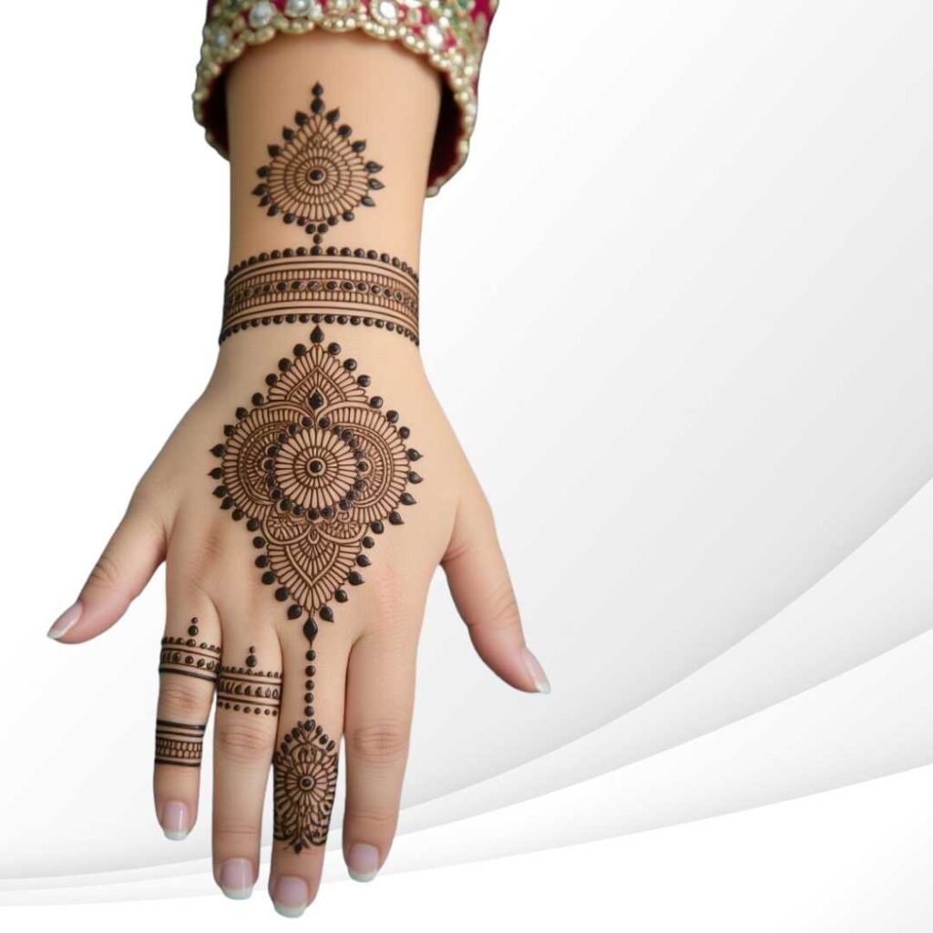 Gol Tikki Mehndi dDesign Simple