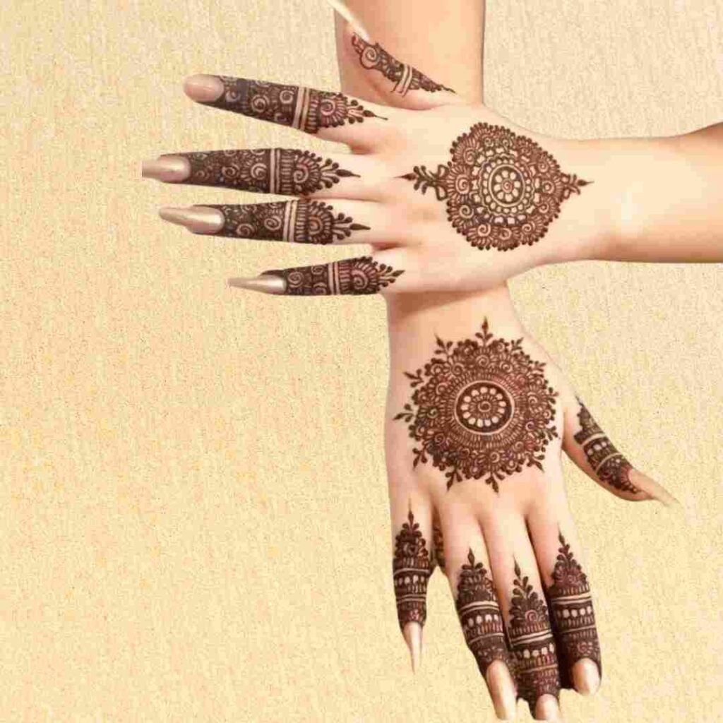  Gol Mehndi Design Photo