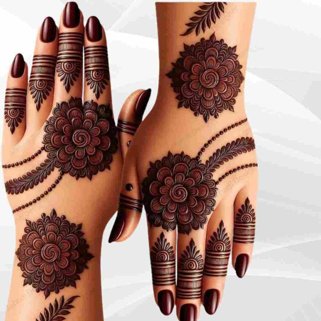 Simple Gol Mehndi Design Photo