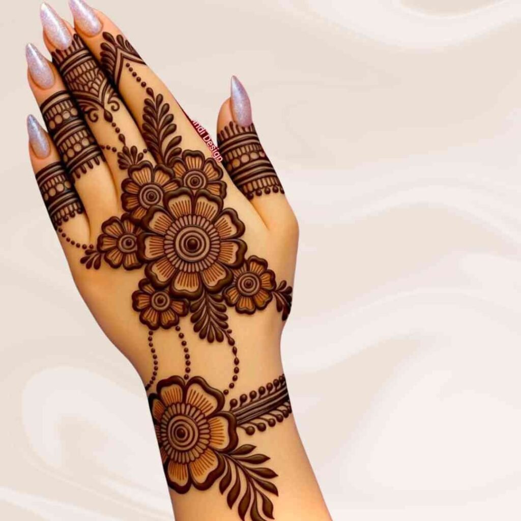 Simple Gol Mehndi Design Photo