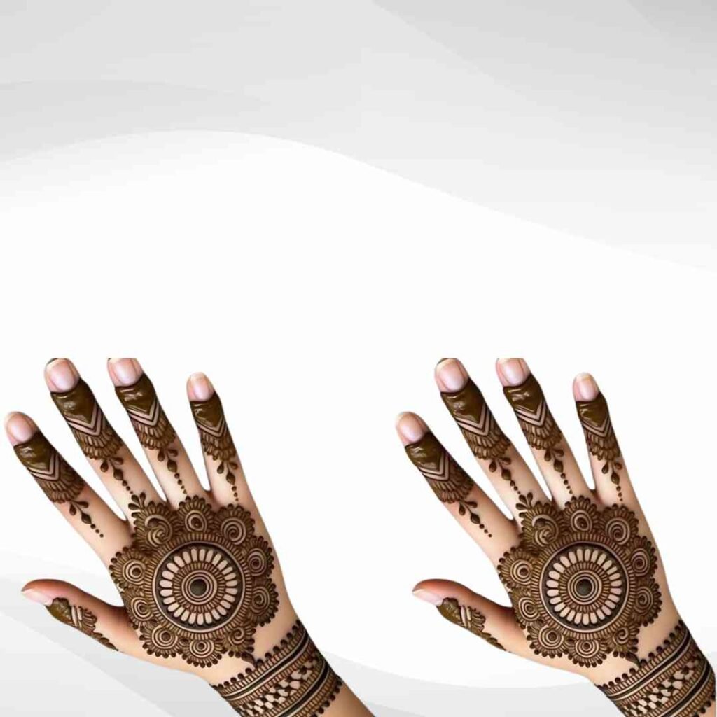 Back Hand Mehndi Design Gol Tikki 