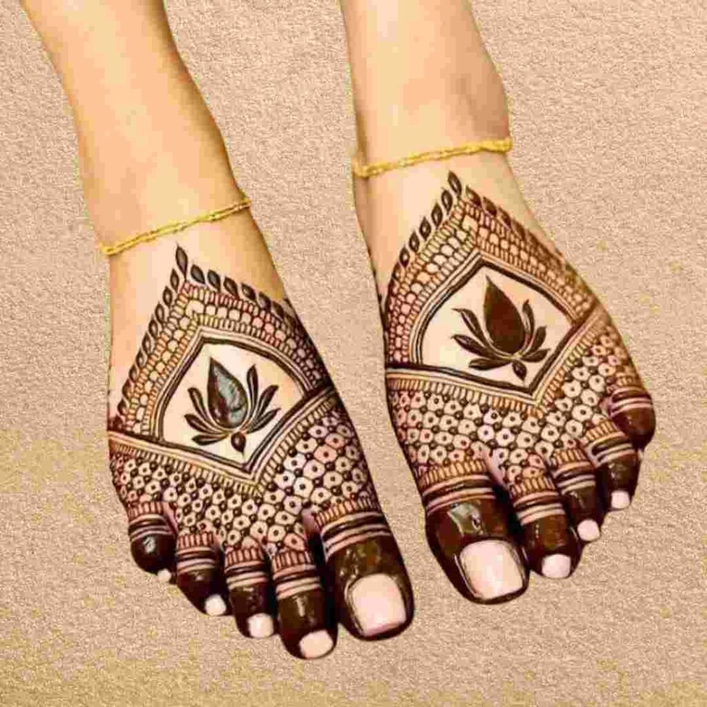 Bridal Leg Mehndi Design