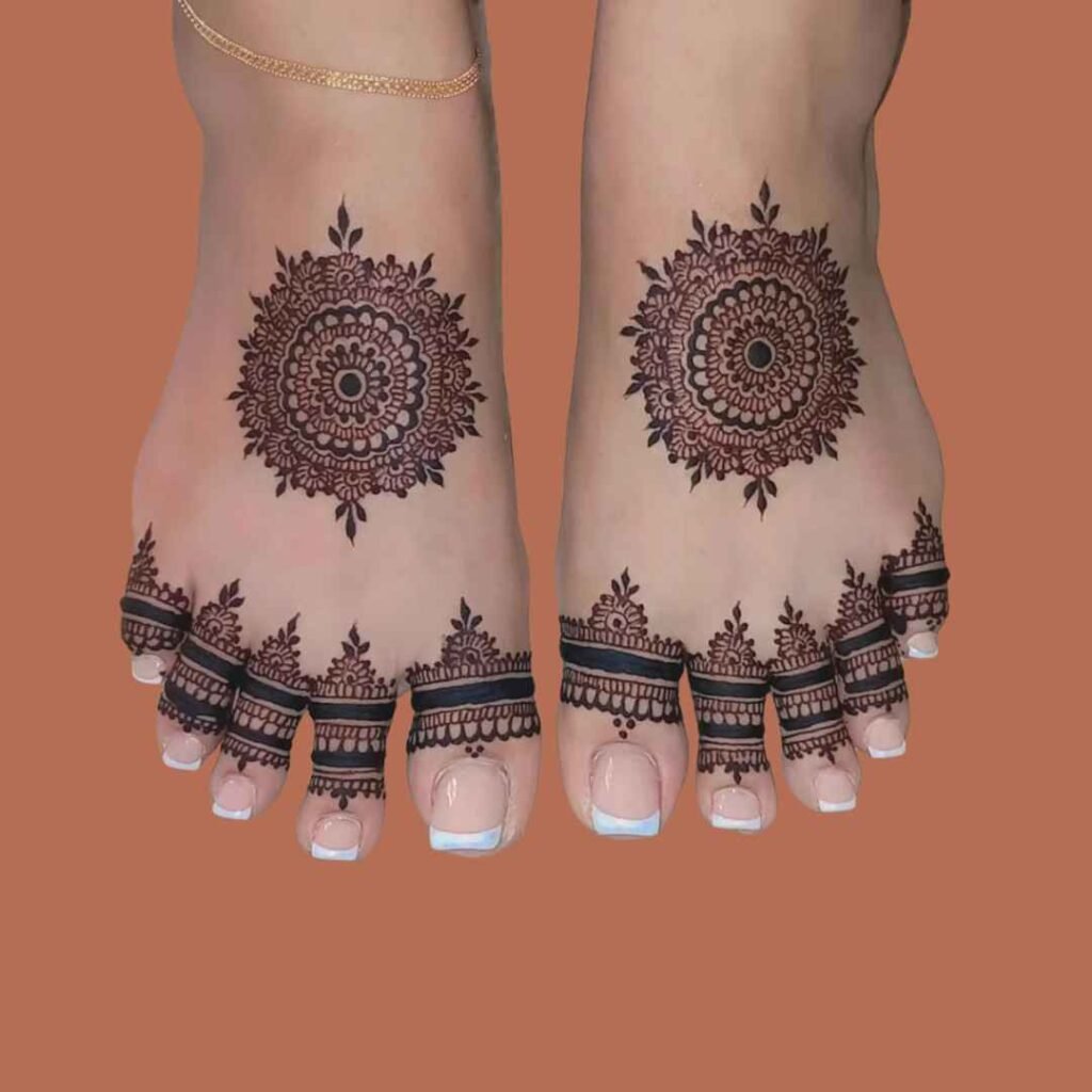 Latest Bridal Leg Mehndi Design