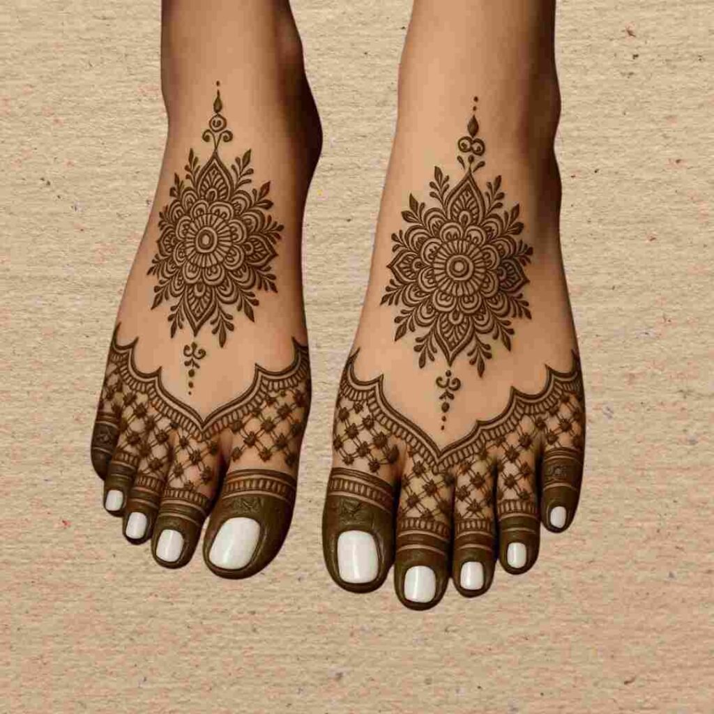 Bridal Leg Mehndi Design