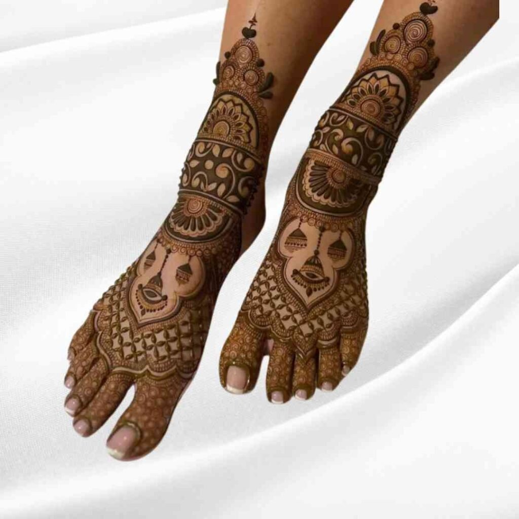 Bridal Leg Mehndi Design