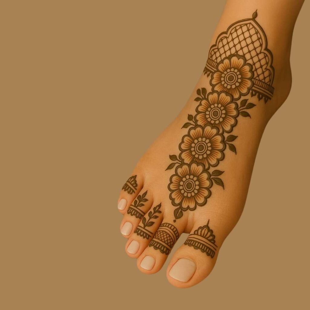 Bridal Leg Mehndi Design