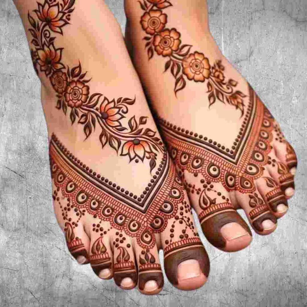 Bridal Leg Mehndi Design