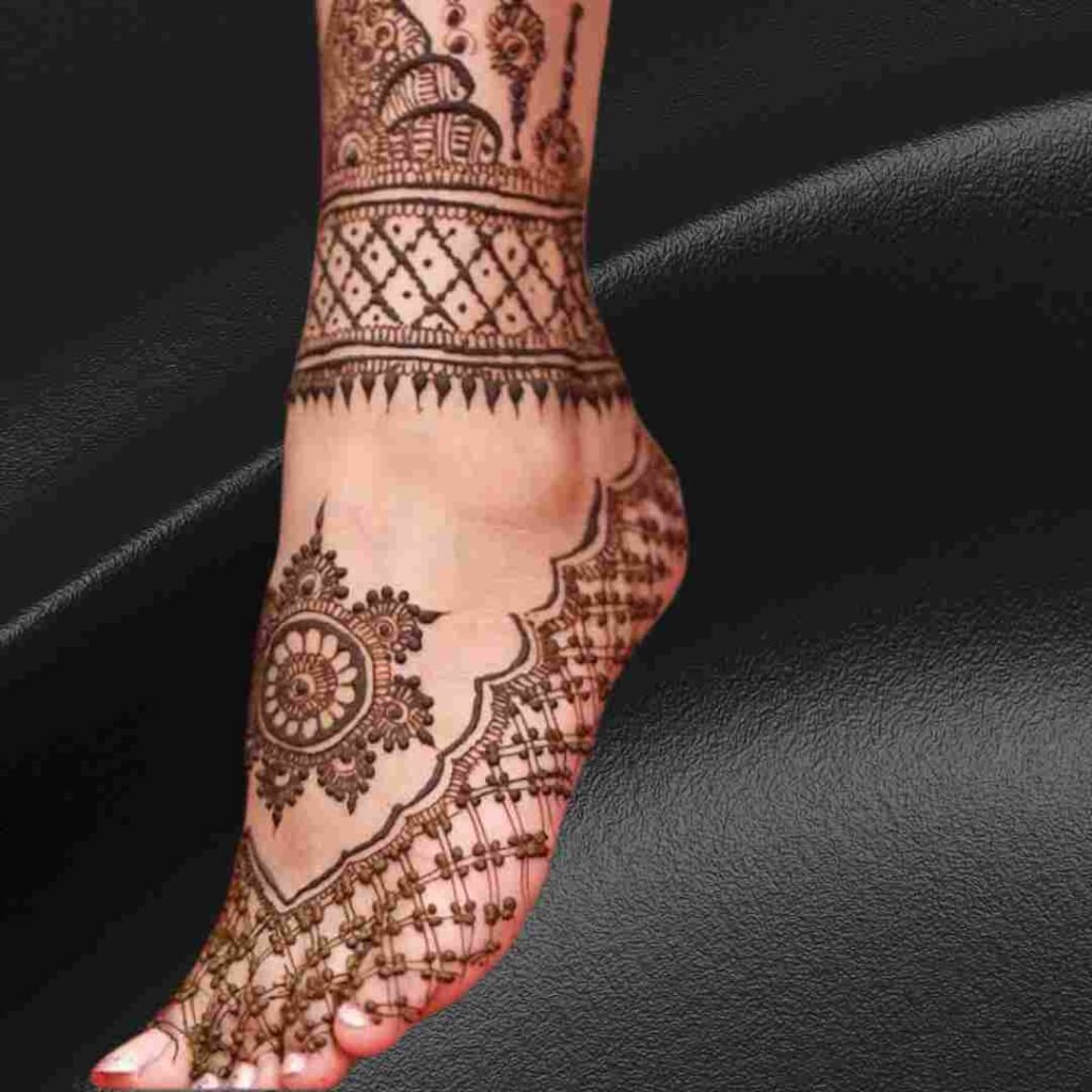 Bridal Leg Mehndi Design