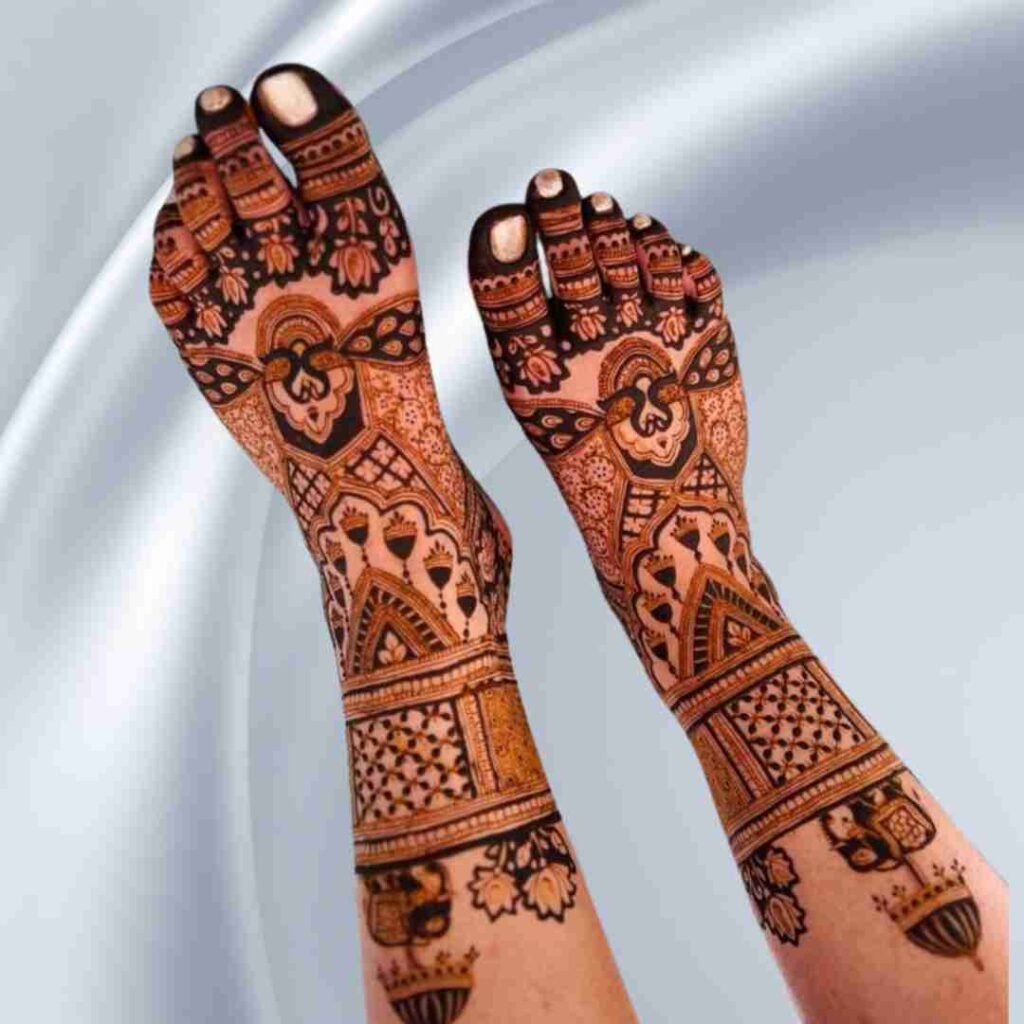 Bridal Leg Mehndi Design