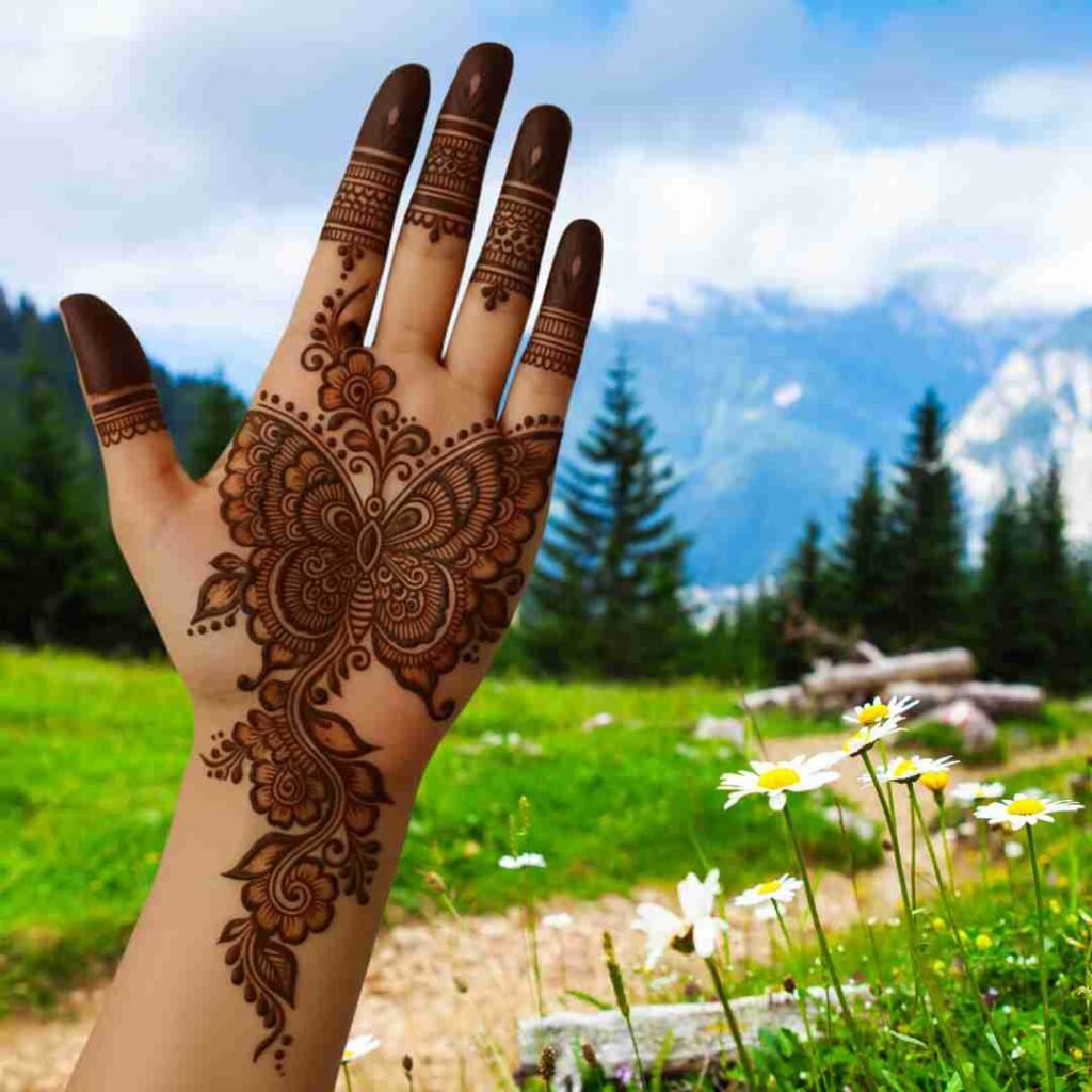 Butterfly Mehndi Design 