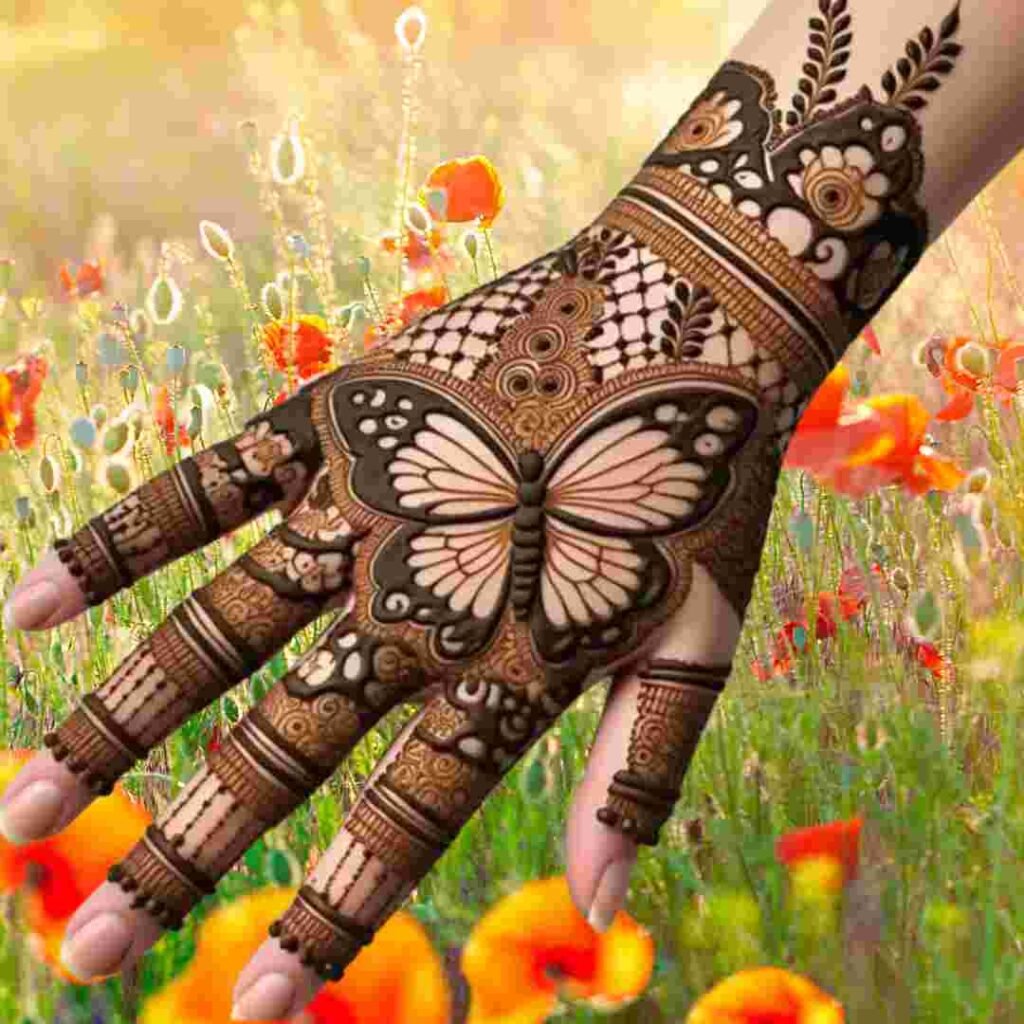 Butterfly Mehndi Design 