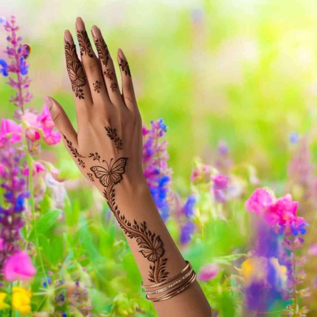 Butterfly Mehndi Design 