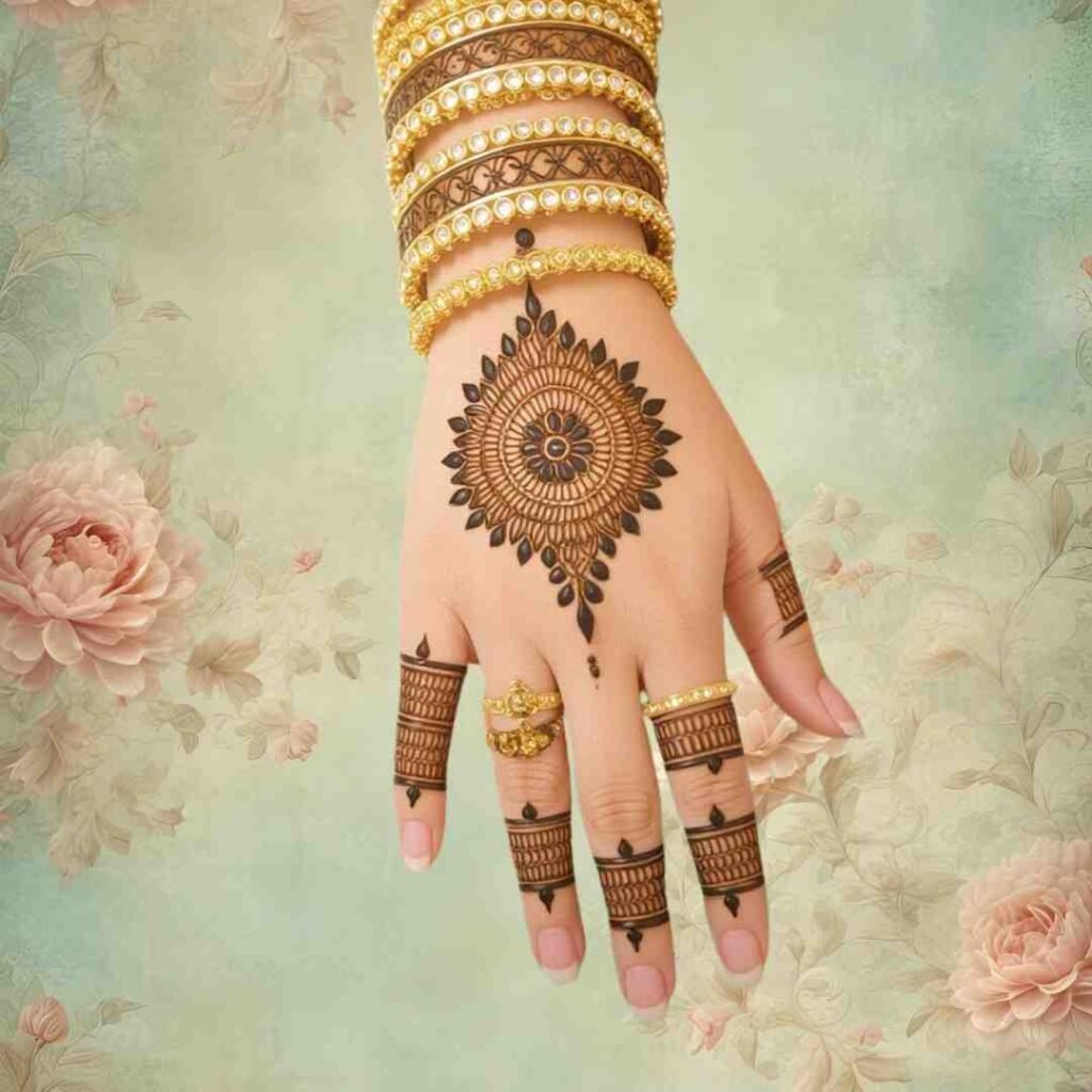  Simple Easy Circle Mehndi design