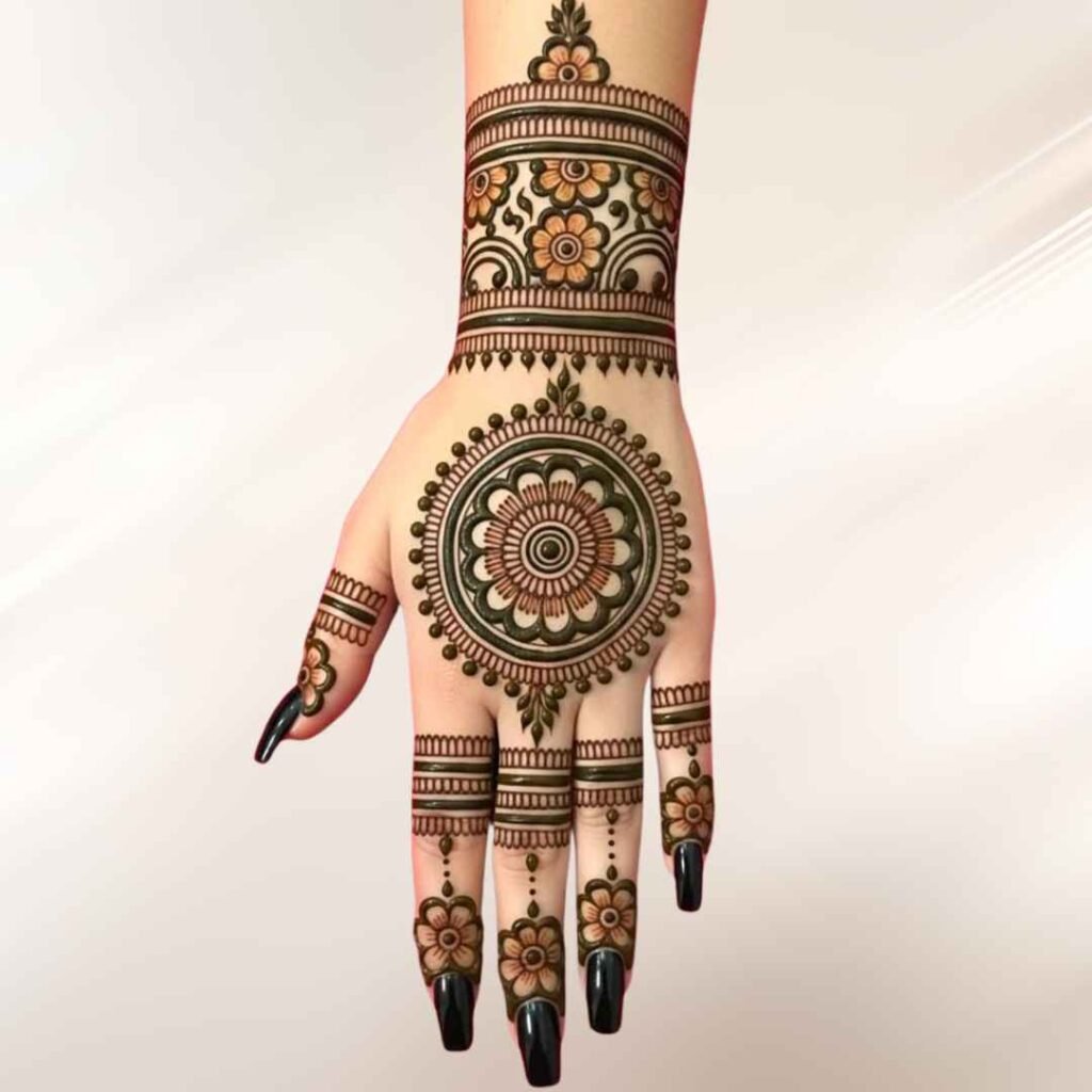 Simple Easy Circle Mehndi design
