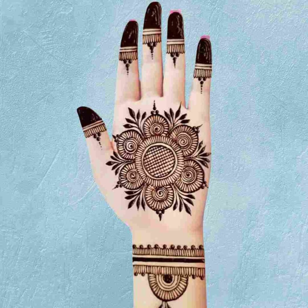  Simple Easy Circle Mehndi design