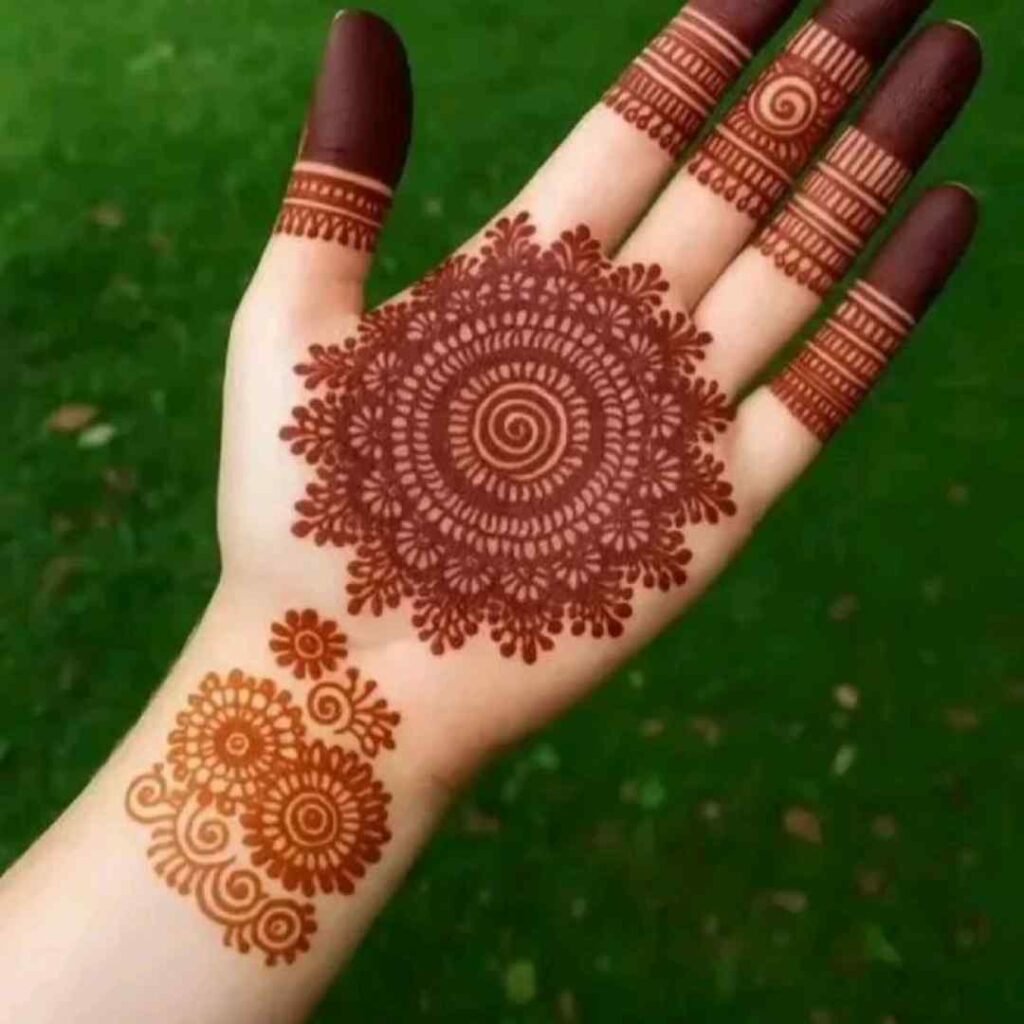  Simple Easy Circle Mehndi design