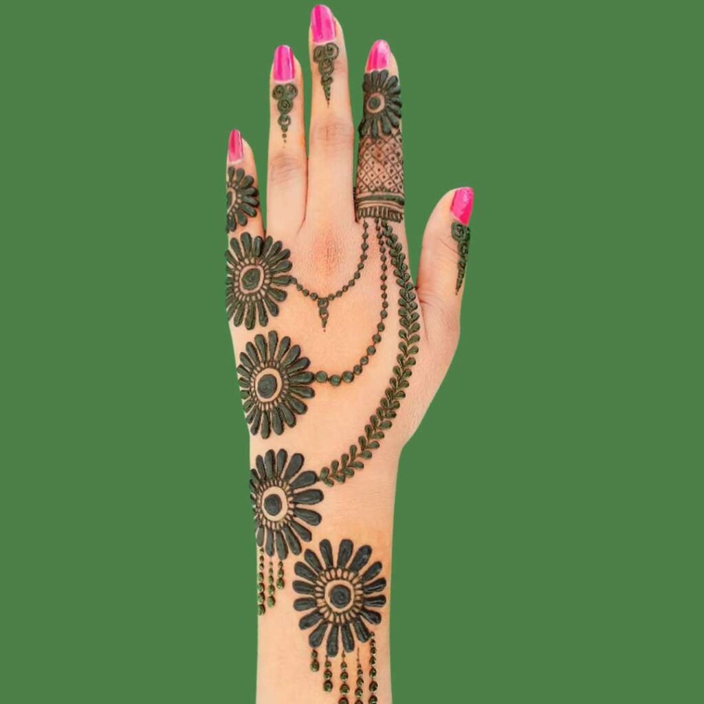 Circle Mehndi design Simple