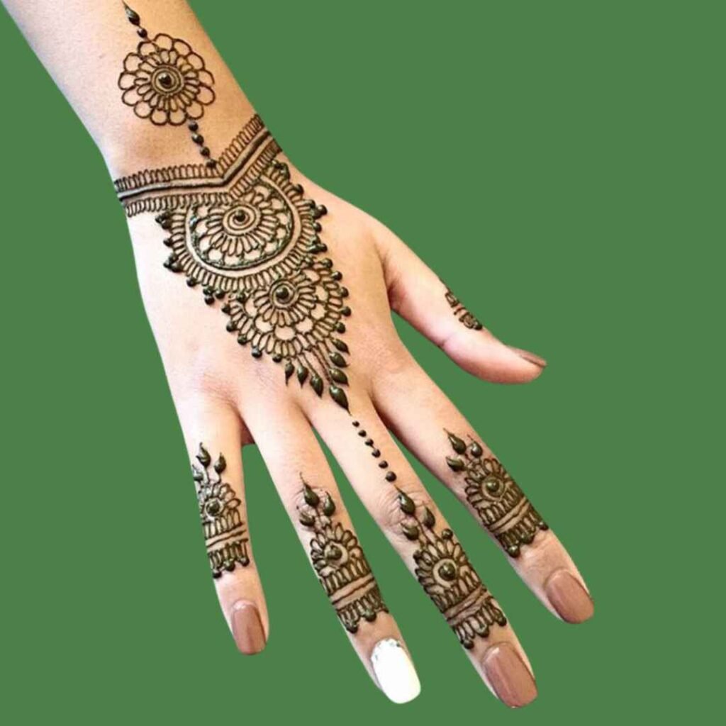 Circle Mehndi design Simple