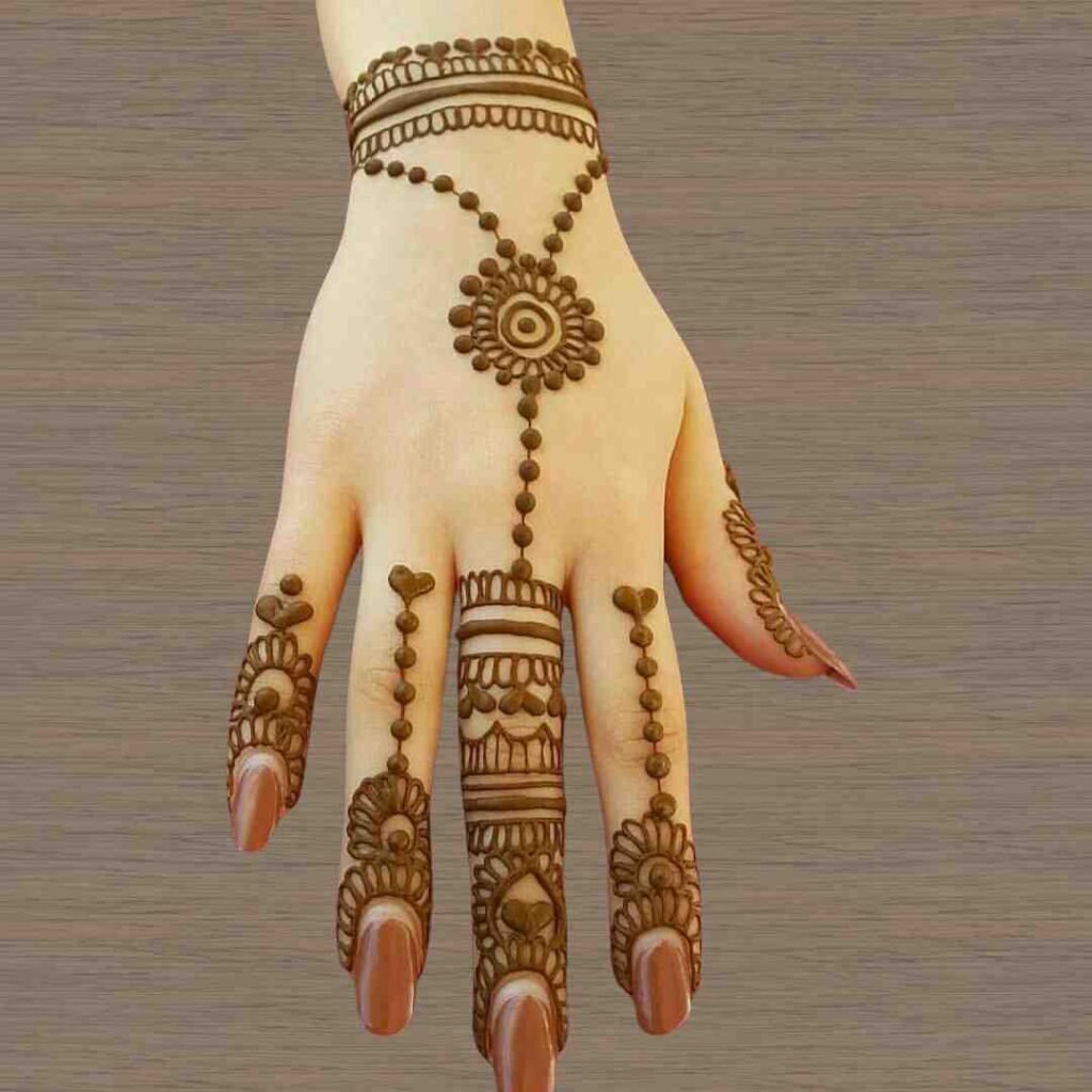 Circle Mehndi design Simple