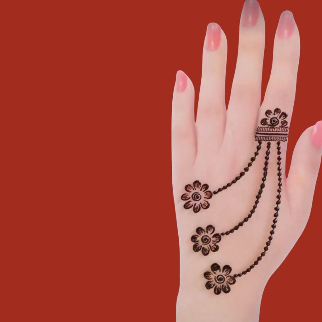 Circle Mehndi design Simple