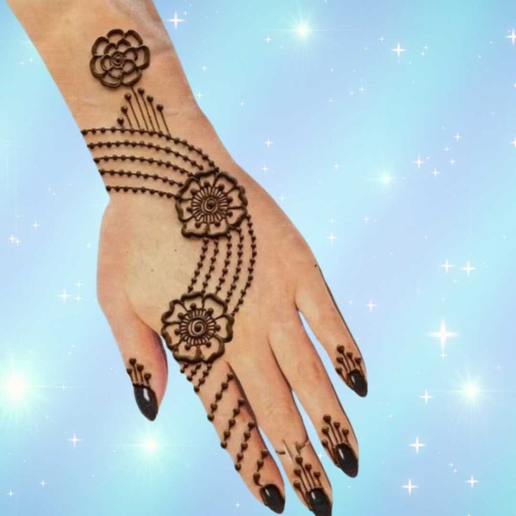 Circle Mehndi design Simple