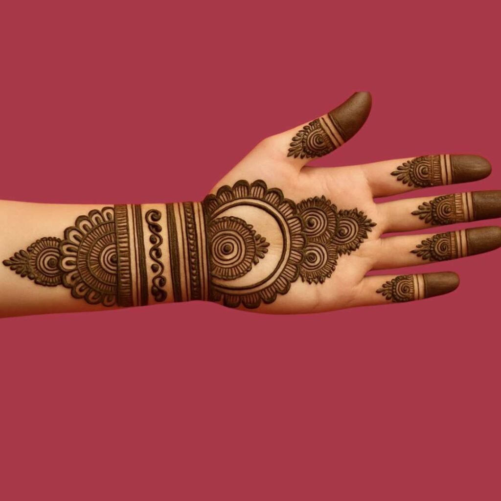 Arabic Circle Mehndi design