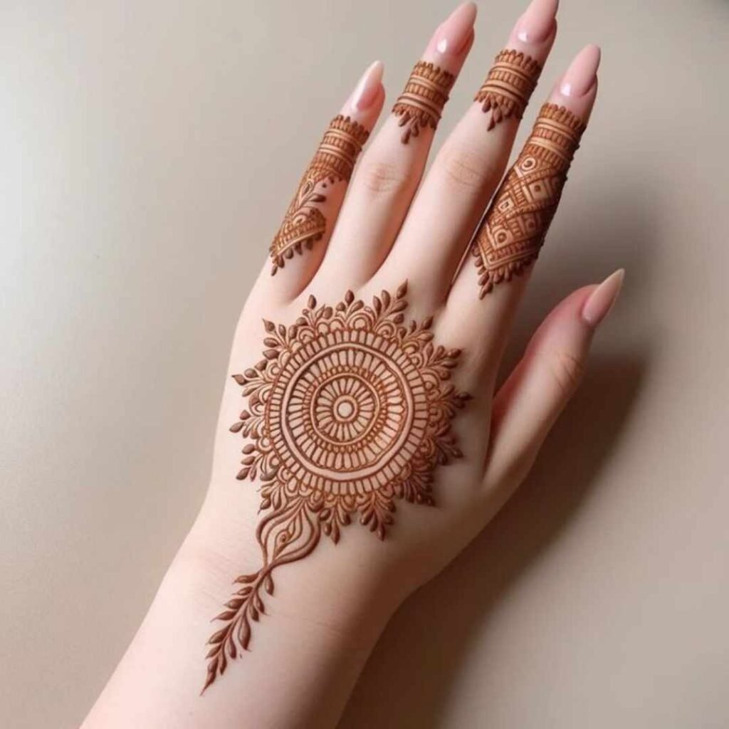 Arabic Circle Mehndi design