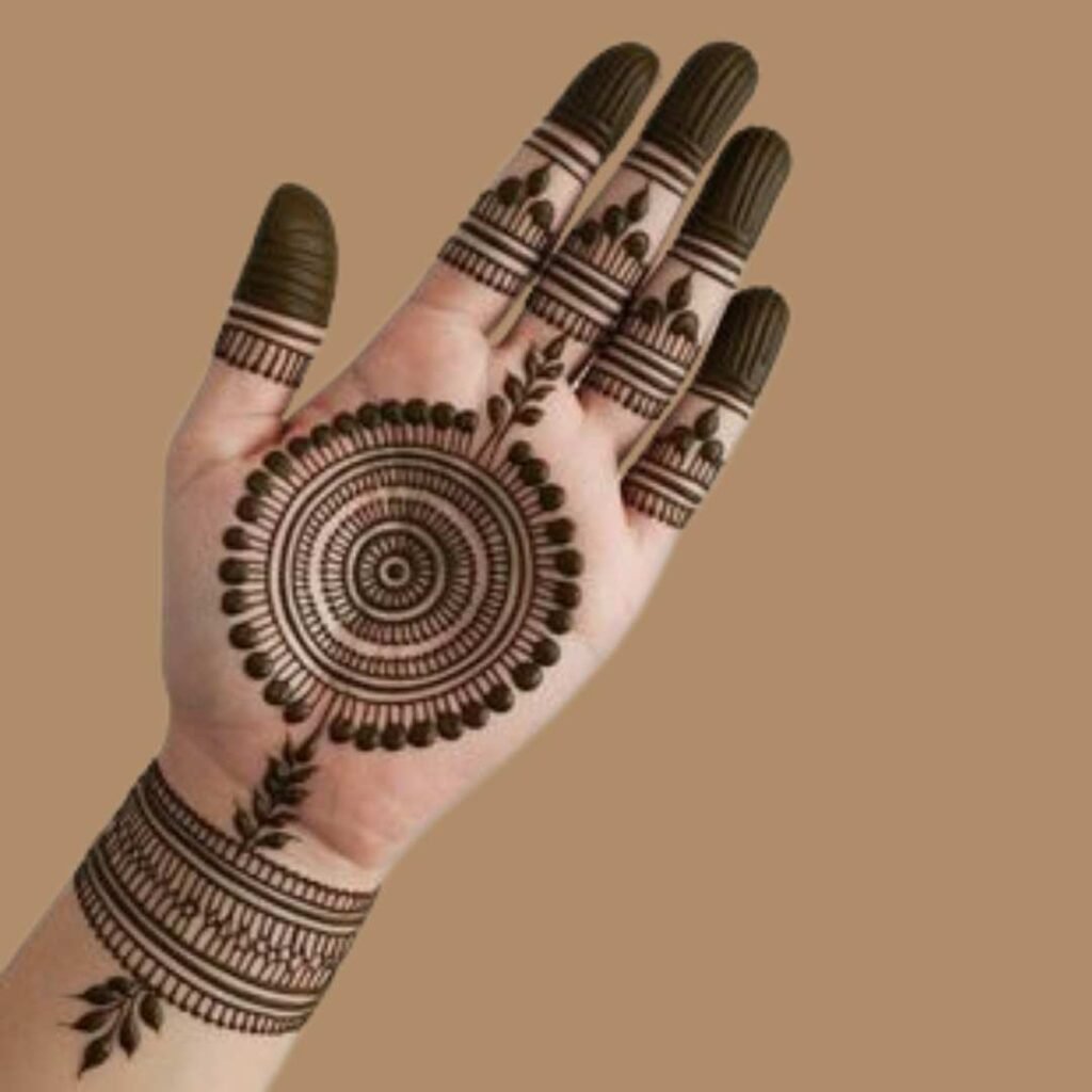 Arabic Circle Mehndi design