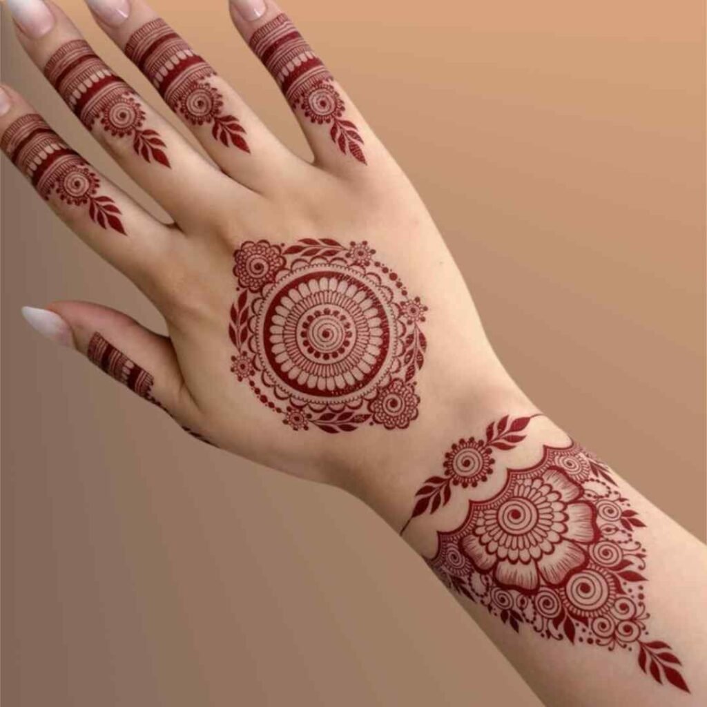 Arabic Circle Mehndi design