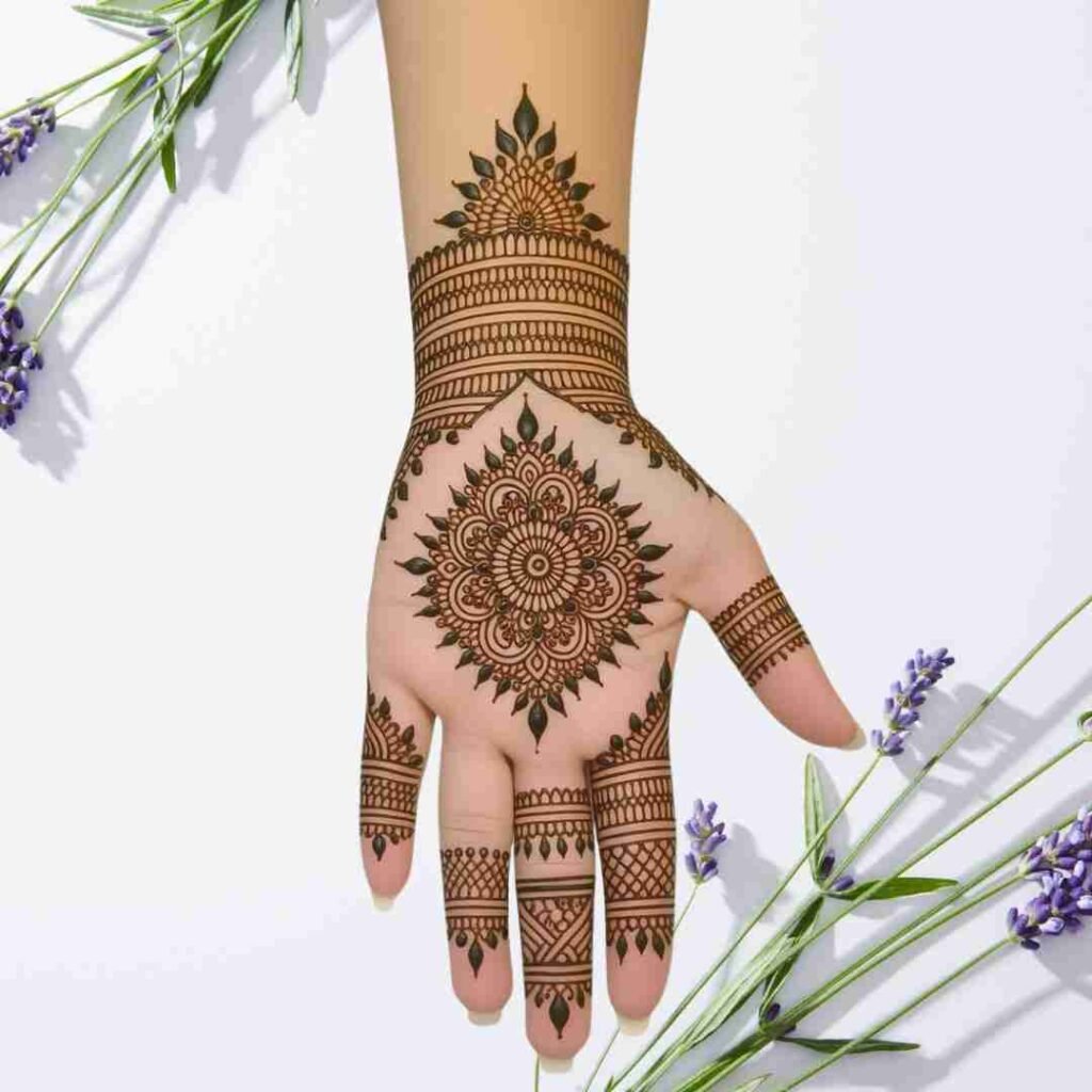 Unique Circle Mehndi design